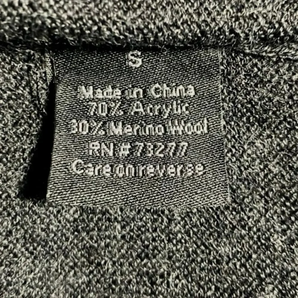 Apt. 9 Men's Dark Char Heather Slim Fit Merino Wool Blend V-Neck Sweater S NWT